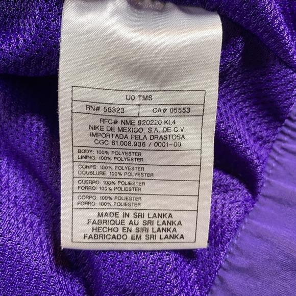 Washington Huskies Nike Jacket 2XL XXL Purple Full Zip Windbreaker Embroidered - Picture 5 of 10
